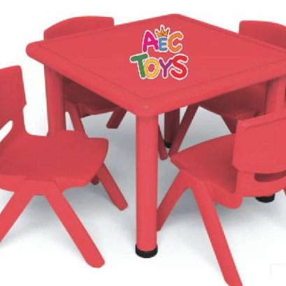 โต๊ะสี่เหลี่ยมจตุรัส พลาสติก 